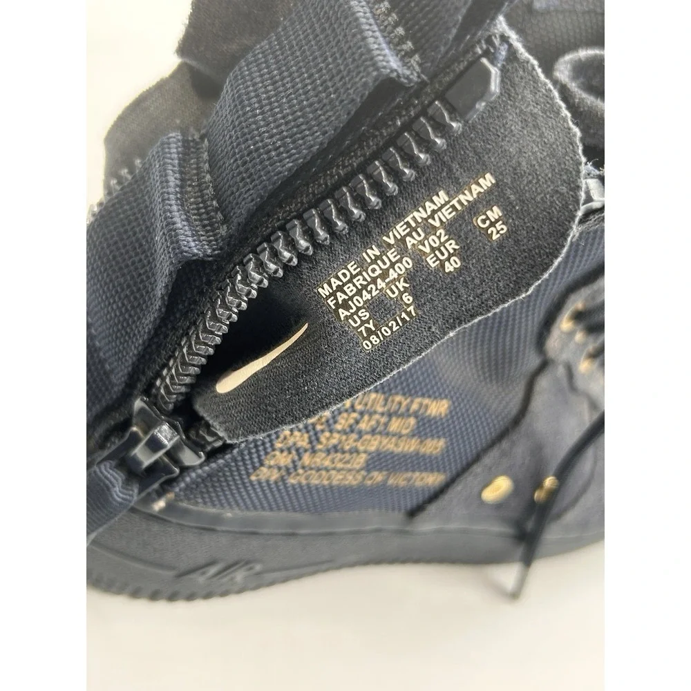 Nike SF AF1 Air Force One Mid (GS) Youth Navy‎ Blue Shoes Size US 7Y AJ0424-400